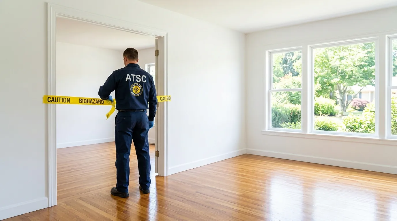 Certified biohazard cleanup crew performing Trauma Scene Cleanup in McKeesport